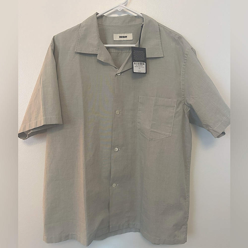 NWT - Buck Mason Men's Wornwell Camp Shirt - color Sage